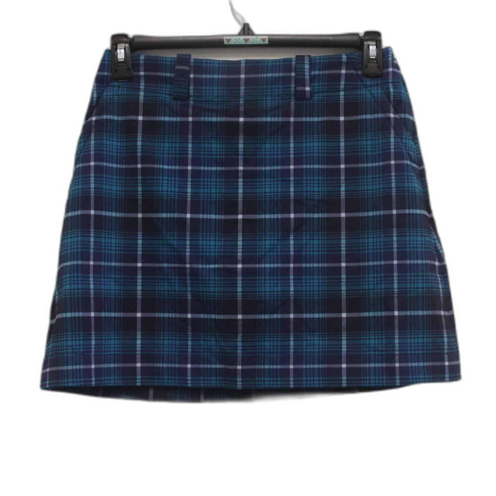 Nike Golf Tennisprep Blue Plaid Mini Skirt